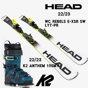 2223시즌(여성 상급자) HEAD WC Rebels E XSR+K2 ANTHEM 105MV 세트