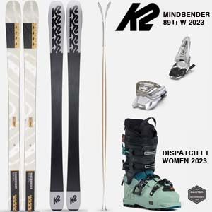 2223시즌 여성 올마운틴 프리라이드 스키 세트 K2 MINDBENDER 89TI W+DISPATCH LT W