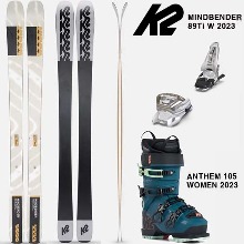 2223시즌 여성 올마운틴 프리라이드 스키 세트 K2 MINDBENDER 89TI W+ANTHEM 105