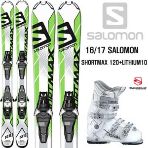 16/17시즌(여성 숏 스키)SALOMON SHORTMAX 120+16/17시즌 DALBELLO ASPIRE60 세트