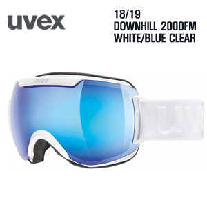 1819시즌 UVEX 고글 DOWNHILL2000 (아시안핏) WHITE프레임+ BLUE CLEAR S2 렌즈