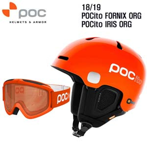 1819시즌(아동/주니어) POCITO FORNIX 헬멧+1819 IRIS ORG 고글 세트