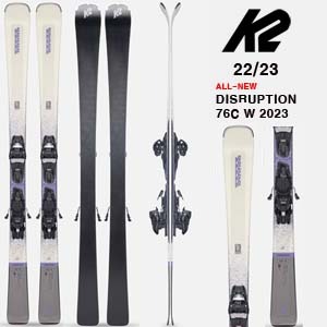 2223시즌(여성용) K2 SKI DISRUPTION 76C W/MARKER MR3 10 COMPACT QUIKCLIK