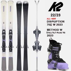 2223시즌 여성 스키 세트 K2 SKI DISRUPTION 76C W+METHOD W 풀틸트 세트(품절 감사합니다)